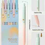 FIOVER Gel Pens, 12 Pcs 0.7mm Comfort Grip Quick Dry Black Ink Pens Fine Point Smooth Writing Pens, Cute Office Back to School Supplies Gifts for Women (12PCS Grient Black Ink)