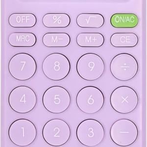 Cute Calculator, Basic Four Function for Teachers Students Basics Office, Small Handheld Calculators, 8 Digit with LCD Display, Sensitive Button, 5.5×3.2 inches Purple