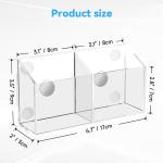 Magnetic Dry Erase Marker Holder for Whiteboard Refrigerator - Clear Acrylic Pen Organizer with Strong Magnet for Markers, Pens, Pencils - Non-Slip Locker, Desk, Fridge Accessory