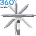 Baseboard Cleaner Tool with Handle, DELUX Baseboard Cleaner with Extendable Long Handle, 4 Reusable Cleaning Ps Wall Cleaner for Baseboards Cleaning, Ceiling, Wall, Floor, Shower Bathroom Kitchen