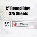 EYROZILL 2 Inch 3 Ring Binders with clipboard for Letter-Size 11" x 8.5" Three Ring Binder with 5-Tab Dividers and File Folder Labels for School Class Office Supplies, Season Tree