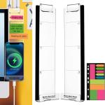 Monitor Memo Boards for Computer, Set of 2 (Left & Right) Multifunction Acrylic Screen Message Reminder P Side Panels Phone Holder - Utility Organizer for Office Desktop, Gift of 1 Pack Sticky Notes