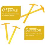DOITOOL Acemic T-Ruler 13 Inch Transparent Plastic Measuring Straight Ruler with Inch and Centimeter Scales for School Crafting Drawing Supplies 2-Pack