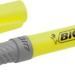 BIC Highlighter Grip, Ribbed Rubber Grip for Extra Comfort, Water-Based Ink, Assorted Colours, Pack of 5