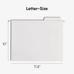Sme FasTab Hanging File Folder, 1/3-Cut Built-in Tab, Letter Size, White, 20 per Box (64002)