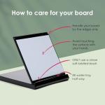 Mini Buddha Board Art Set: Water Drawing Writing Board w/ Mini Water Brush for Mindfulness & Meditation – Zen Based Drawing Board - Painting & Art Supplies – Ideal Relaxation Gifts (5” x 5”, Black)