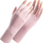 Women Fingerless Gloves Summer UV Protection Gloves Cool Ice Silky Sun Block Driving Unisex