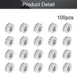 MroMax 10#-24 K-Lock Nuts, Silver 304 Stainless Steel Keps Lock Nuts for Hardware Fastening Accessories in Machinery, Furniture, Electrical Appliances, 100Pcs