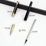 YIVONKA Ballpoint Pen Black Refill,Luxury Ballpoint Line width 0.5mm,Best Ball Pen Gift Set for Men & Women Professional Executive,Office,Nice BallPens Classy Gift Box (2 Black)