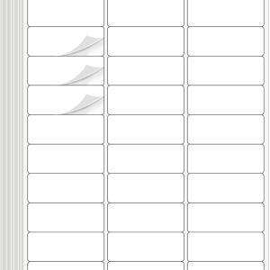 1" x 2-5/8" dress Labels 900 Labels Sticker Paper for Laser/Ink Jet Printer mailing Labels 8.5"×11" White 30 per Sheet