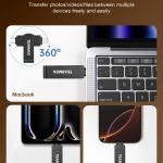 512GB Flash Drive Intended for iPhone iP, Memory Stick Storage for Photos and Videos Backup, Compatible with iPhone iP Android PC, Plug and Play, No Application Required (Dark Gray)