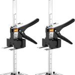 Labor-Saving Arm Jack Multifunctional Construction Jacks, Furniture Jacks， for Installing Windows and Doors, Lifting Furniture, Woodworking Tools, Wall Tile Positioning (Black, 15.7inches)