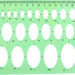 1Pcs 20cm Oval Ruler Drafting Template,Oval Line Drawing Ruler,Oval Tracing Drawing Ruler, Ellipse Template, Oval Stencil for Measuring Geometric Quilting Office School Supplies Formwork