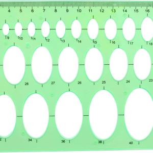 1Pcs 20cm Oval Ruler Drafting Template,Oval Line Drawing Ruler,Oval Tracing Drawing Ruler, Ellipse Template, Oval Stencil for Measuring Geometric Quilting Office School Supplies Formwork