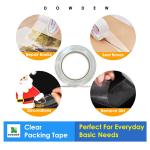 Clear Packing Tape, Heavy Duty Packaging Tape 1.88 inch x 55 Yards Refill Roll for Shipping Mailing Moving [Ultra Strong - Super Thick] (3 Rolls / 165 Total Yards)