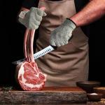 Cutting Gloves, 2 Pairs of Cut Resistant Gloves Food Gre, Cut Resistant Gloves for Kitchen, Oyster Shucking, Fish Fillet Processing, Carving Wood and Gardening(Medium-Grey)