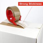BOMEI PACK Heavy Duty Brown Packing Tape with Dispenser, 2.6 mil, 1.88 inch x 110 Yards (3 Pack), Total 330Y, Brown Tape Refills for Shipping, Mailing, Moving & Storage