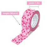 Whaline Valentine's Day Packing Tape 100 Yard Pink Red Love Heart Sticky Wrapping Tape Waterproof Shipping Tape for DIY Crafts Small Business Sealing Boxes Mail Boxes Supplies