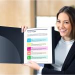 Dunwell Presentation Binder 48-Pocket, Displays 96 Pages, 8.5x11 Portfolio Binder with Plastic Sleeves, Storage and Organizer for Documents, Photos, Kids Artwork, Projects, Recipes (Black)