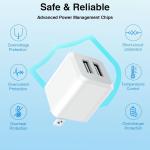 USB Wall Charger, Dual Port Cube Power apter Charger Plug Block Charging Box, Dual Port Wall Fast Charging apter, Compatible for i Phone 14 13 12 11 (USB-1)