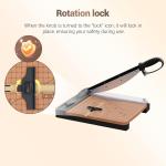 12 Inch Heavy Duty Paper Cutter, Wood Guillotine Paper Cutter & Paper Trimmer, 30 Sheets Capacity Paper Cutting Board for Classroom, Crafting, Cardstock Black