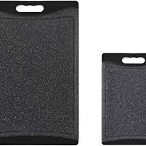 Home & Kitchen Essentials Cutting Boards, Extra Large (17.75" x 11.75") and Medium (11.75" x 7.75"), Reversible, Marble Granite Gray, BPA Free, Dishwasher Safe, Easy-Grip Handle and Non-Porous