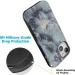 Casely iPhone 15 Case | Blue Marble | Bold Case | Compatible with MagSafe