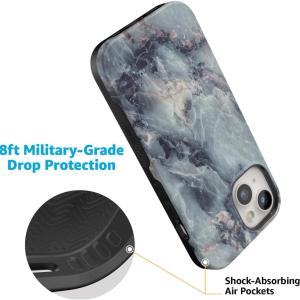 Casely iPhone 15 Case | Blue Marble | Bold Case | Compatible with MagSafe