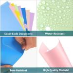 HABGP 16Pcs/2 Set 3 Ring Binder Dividers with Tabs, 8 Color Tab Divders for 3 Ring Binder, Plastic Pastel Page Folder Dividers Sheet Protectors, Three Ring Binder Index Dividers for Notebook