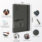 CAGIE A5 Binder 6 Ring Notebook with Dividers Refillable Planner Binder with Pockets, Refill Paper Include Planning Square Ruled and Dotted Pages, 7 x 9.25 in, (Grey and Grey, A7 & A5 Dot Page)