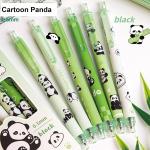 6 Pcs Cartoon Retractable Pens Gel Ink Pens Cute Panda Pen 0.5mm Black Ink Writing Pen Office School Supplies for Women Girls (Panda)