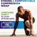 High-Performance Elastic Bandage Wrap - 6 Pack (2x2in, 2x3in, 2x4in) - Self-Closing Strong Compression Bandage Wrap for Feet, Ankles, Wrists, and Knees