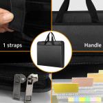 Important Document Organizer Folio Accordion File Organizer Fireproof Expanding File Folder Storage Box with Zipper Labels 13 Pockets for Business Office Receipt Travel