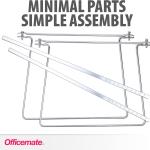 Officemate Hanging File Frame, Letter Size, justable 14 to 18-Inches, 2 Count (Pack of 1),Silver, 91990