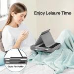 KDD Tablet Pillow Stand, Multi-Angle Viewing Ip Holder for Lap, Bed and Desk, Foldable Soft P Dock with Stylus Mount Compatible with Ip Pro 12.9, 10.5, 11, Air, Mini, Phones, Books, E-Reer