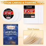 Acrylic Paint Set,57 PCS Professional Painting Supplies with Paint Brushes, Acrylic Paint, Easel, Canvases, Painting Ps，Palette, Paint Knife, Brush Cup and Art Sponge for Hobbyists and Beginners