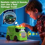Remote Control Garbage Truck Toys for Toddlers 1-3 with Lights & Sounds RC Recycling Vehicle for Kids 3-8 Durable Waste Management Trash Truck for Boys & Girls