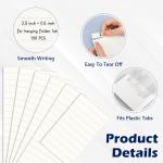 100 Pcs Hanging File Folder Paper Inserts 3-1/2 Inch Off White Blank File Tab Inserts Thick Cardstock for Hanging Folder (3.5×0.6 inch)(No Tab Included)