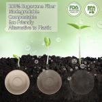 Homestockplus 16 Oz Disposable Bowls Heavy Duty Small Paper Bowls me of 100% Compostable Heavy-duty Quality Natural Bagasse Biodegrable Bowls for Ice Cream, Dessert And Chili ect.[50 Pack]