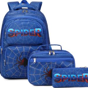 JIANYA School Backpack for Boys and Girls Elementary Children's School Bag Kids Backpack with Lunch Box