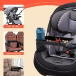 SEVEN SPARTA Car Seat Tray for Kids Toddler Travel with Soft Rubber Base, Rotatable and Removable Cup Holder Snack Tray for Food Color and Play for Family Ro Trip Essentials (1, Standard Base)