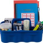 Matthew Large Plastic Tote Tool & Deluxe Supply Cleaning Cdy with Handle Portable Shower Basket Storage Cdy for Cleaning Products Organizer,Take-Out Coffee/Soft Drink,Bath Multi Use - Blue