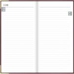Letts of London Classic Slim Week to View Planner with Monthly Planners, 8.63-inch Length, Burgundy, Office and School Supplies