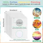 120pcs 8x10 Inch Painting Supplies Kit, 12Pack Art Canvas Bulk with Easel Stand, 12 Colors Mini Acrylic Paint Set, Small Paint Brushes, Paint Trays, Painting Kit