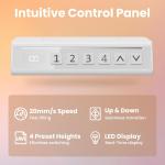 HUANUO 32" Small Electric Standing Desk justable Height, 4 Memory Height Settings, Sit Stand Up Desk for Home Office & Computer Workstation, Sage Green