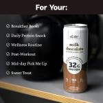Slate Milk - High Protein Nutrition Shake - Milk Chocolate - 32g Protein, 1g Sugar, 150 Calories, 2g Net Carbs - Lactose Free - No ded Sugar - Breakfast Boost, Post Workout - 11 fl oz, 12 Cans