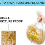 2 Gallon Small Plastic Trash Bags, 7.5 Liters Clear Wastebasket Liners Garbage Bags for Home, Office, Bathroom, 100 Counts