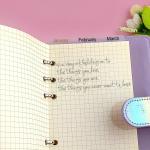 Black White Clear A6 Binder Dividers With Tabs - Plastic PVC Vertical Tabs for Planner Inserts, Refill Paper, Separator Pages - Index Dividers for Loose-Leaf Notebook, School Supplies