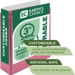 Samsill Plant-Based 3 Inch Durable Round Ring, Me in USA, View Binder, Eco-Friendly, USDA Certified Biobased, 4 Pack, Fashion Assortment