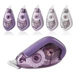 White Correction Tape, 5 Pack, 65.62 Feet Correction Tape for School and Office, Writing Supplies and Correction Supplies. (Purple)